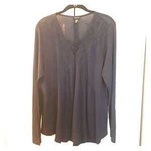 Navy Lightweight Long Sleeve Top